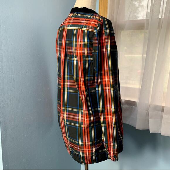 J. Crew Velvet Trimmed Tartan Plaid V-Neck Tunic - Picture 6 of 8